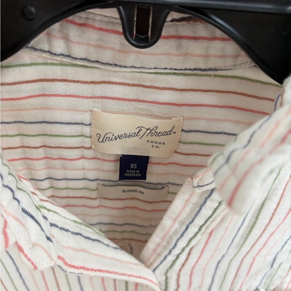 Universal Thread Striped Ripple‑Texture Button‑Down Shirt - Picture 3 of 4